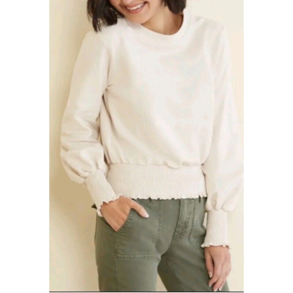 Spiritual Gangster Sweatshirt Size Large Raena Smocked Billow Crew Neck